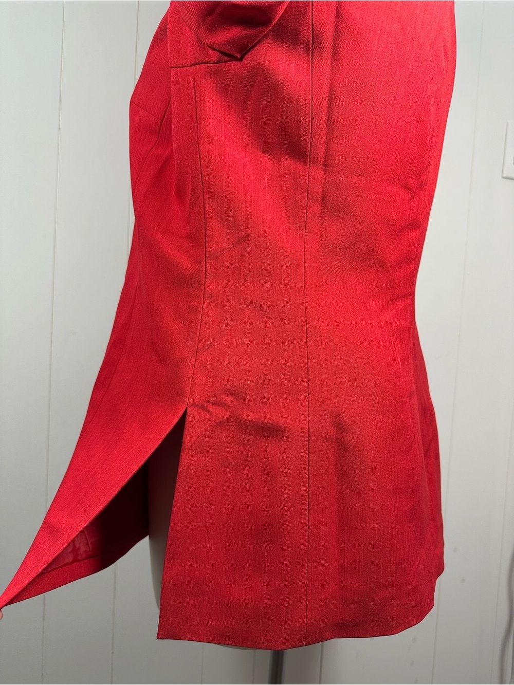 NEW NYP Suits Size 18 Women’s Red Lined Blazer And Skirt Suit Set Button Up - Picture 6 of 16